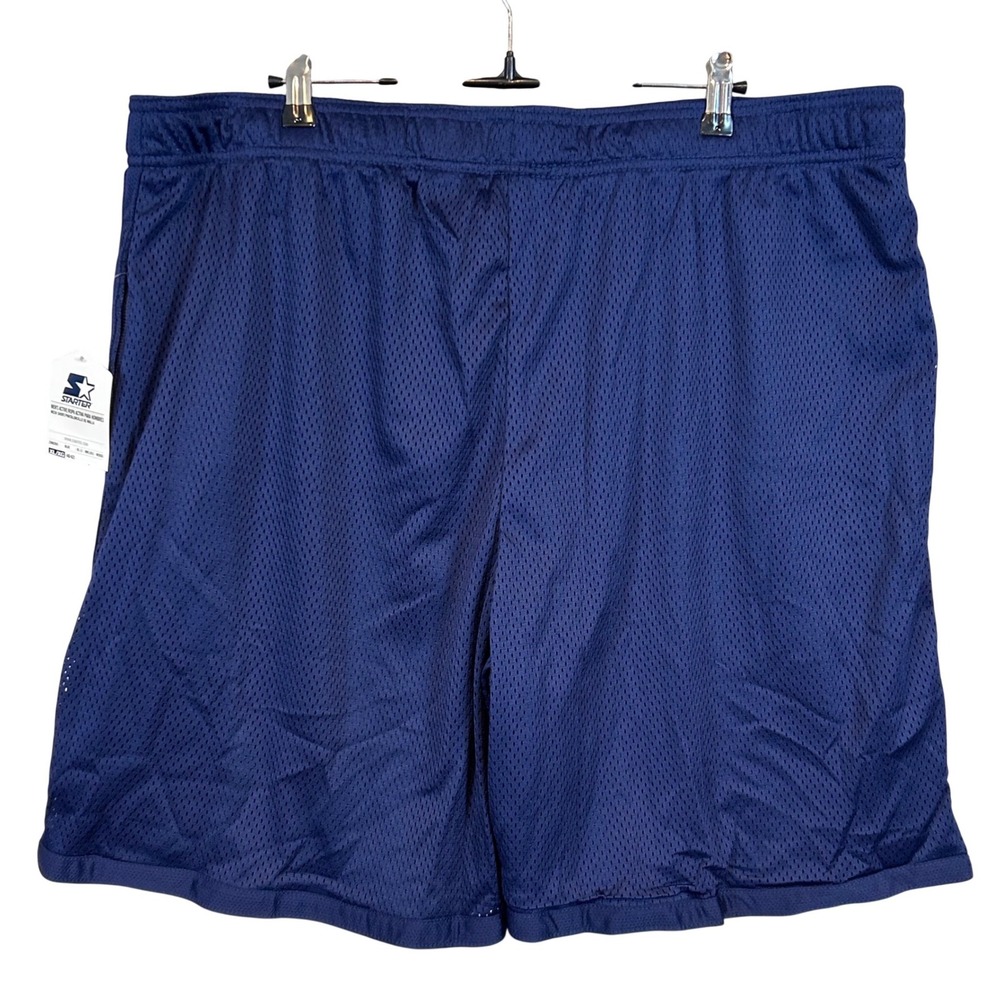 NWT Starter Mens Mesh Athletic Short Navy Blue XL 40-42 Athleisure Retro Classic